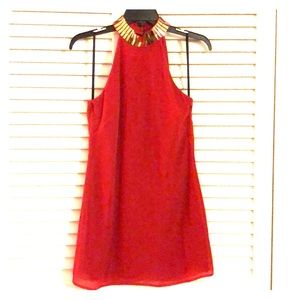 Bebe- Never Worn - Red Embellished Mini Dress